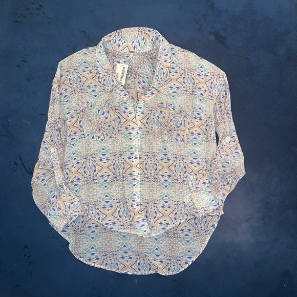 Geometric Print Free People blouse - Picture 4 of 6